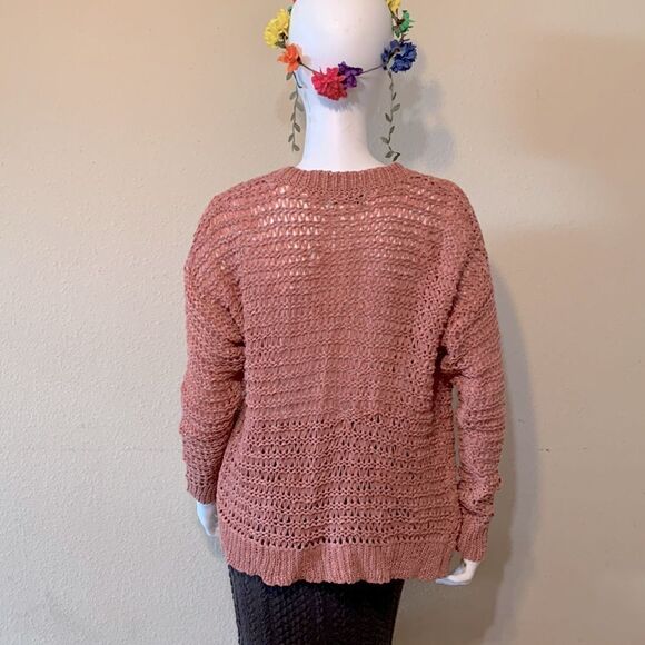 Cotton Emporium Open Stitch Cardigan Size Medium - Picture 6 of 12